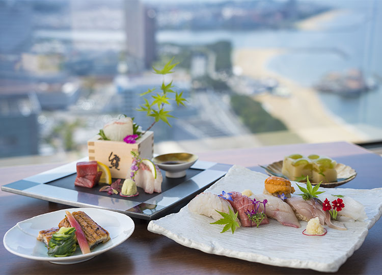 【百道浜】旬の海鮮が絶品の和食×ハートイルミネーションやフラワーギフトでムード満点「寿司割烹 ともづな」