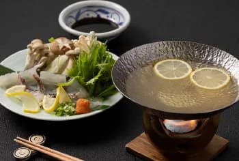 【贅沢な一品】鯛のレモンしゃぶしゃぶ(3,267円 / 人前)